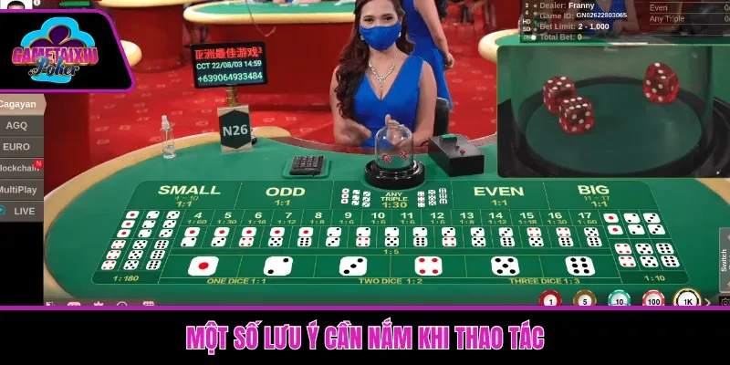 Một số lưu ý cần nắm khi thao tác